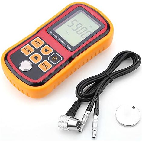 Jauge d'Épaisseur Ultrasonique Numérique, 1.2-220mm Appareil de Contrôle d'Épaisseur de Revêtements Portable, LCD Moniteur d'Essai de Largeur d'Acier