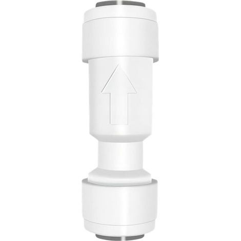 1 Pièces Raccord de Filtre à Eau, 1/4" Push Fit Clapet Anti-retour, Connecteurs Droits Push-Fit, Valve non Retour, pour Filtre À Eau Osmose Inverse (1/5)