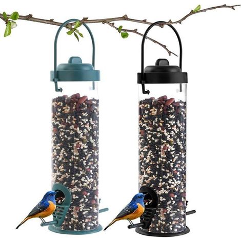 Mangeoires à oiseaux, 2 mangeoires suspendues, mangeoires pour oiseaux sauvages (1/5)