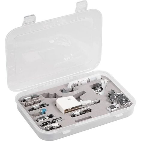 15 pièces Machine à coudre pieds-de-biche ensemble Kit de pied de marche pour frère chanteur Machine à coudre domestique - Bricolage ›Outillage à main et électrique› Outillage à main ›Outillage de m (1/5)