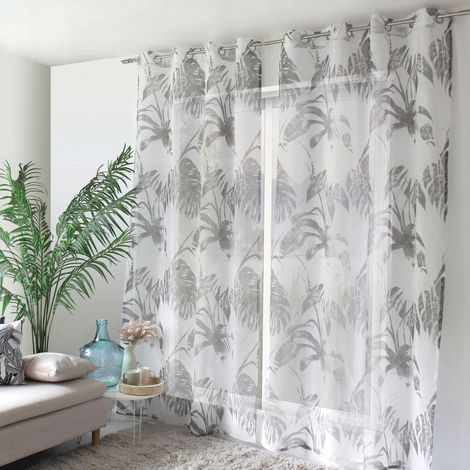 Rideau Voilage Imprimé "Milano" 140x240cm Multicolore