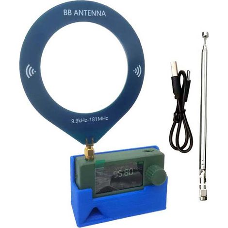 Geeignet für SI4732 Mini-Radio 9,9 kHz-181 MHz LSB USB AM FM 1,9-Zoll-Bildschirm SI4732 Kurzwellenradioempfänger + linksseitige Lochmontage.