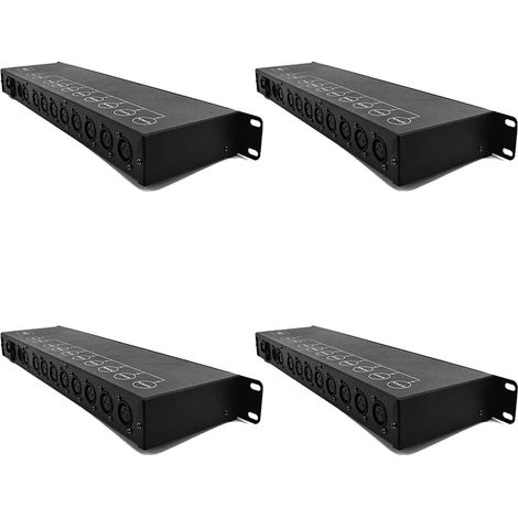 Amplificador DMX, divisor de 8 canales, controlador de iluminación de escenario, 4 unidades (1/2)
