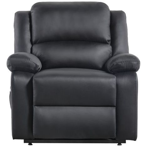 Loungitude – Fauteuil de relaxation électrique releveur massant en simili cuir – Inclinaison 170° – Repose-pieds relevable – Confort optimal pour seniors (1/5)