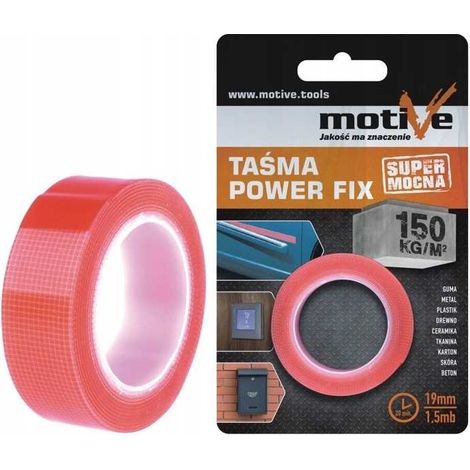 Cinta adhesiva de espuma de doble cara MOTIVE, resistente, 19 mm/1,5 m, 020 174
