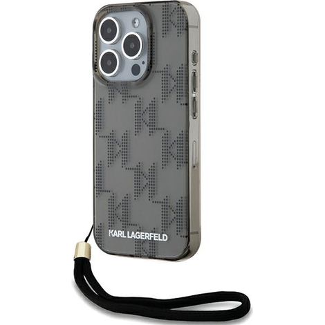 iPhone 15 Pro Karl Lagerfeld Hartschalenetui, Mono Cord, Schwarz (1/5)
