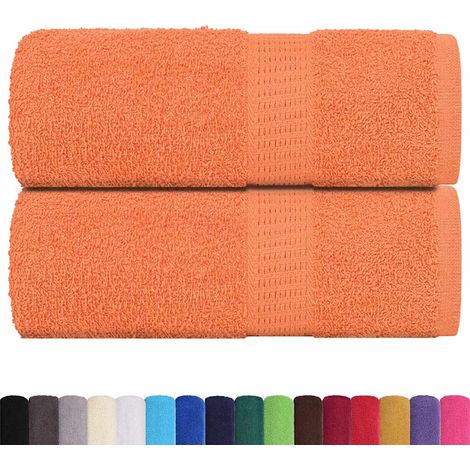 Toallas de visita 2 piezas naranja 30x50cm 360 gsm 100% algodón vidaXL