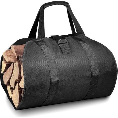 98x45cm waterproof Oxford fabric log bag, durable for firewood transport and storage.