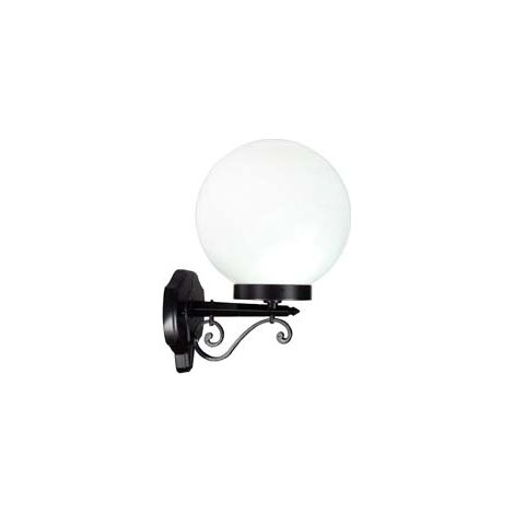 LANTERNA CON BRACCIO INFERIORE LAVORATO MODELLO SFERA  100w IP44 mm.290x383h. colore nero    SYNTESY