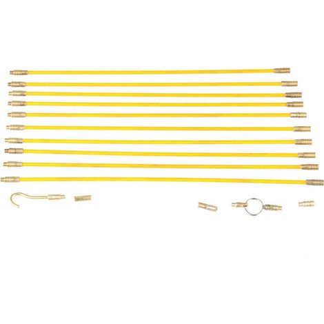 10 Stück 4 mm Glasfaser-Einziehdraht-Set für elektrische Kabel (Zieh- und Schiebeset)