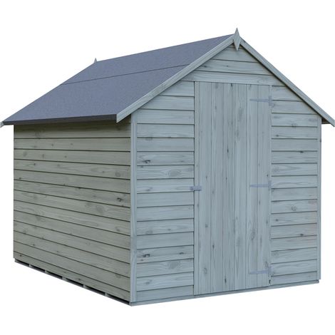 Overlap 8 x 6 Feet Pressure Treated Value Range Shed Single Door