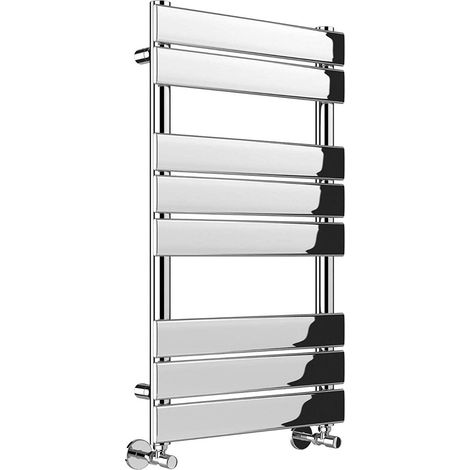 Bathroom Flat Panel Heated Towel Rail Radiator Central Heating 800x450mm Chrome