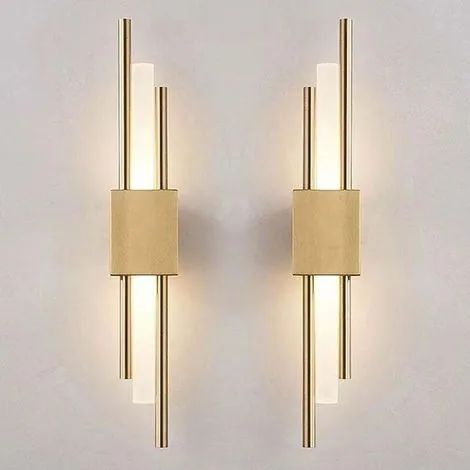 Lot de 2 appliques murales LED blanc chaud/neutre/froid (3000K-6000K) – Éclairage intérieur design – Lampe de chevet longue – Veilleuse LED