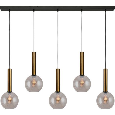 Lampe suspendue Bella 2 Laiton antique avec verre doré - 2981-10-130-5-02-20 (1/3)