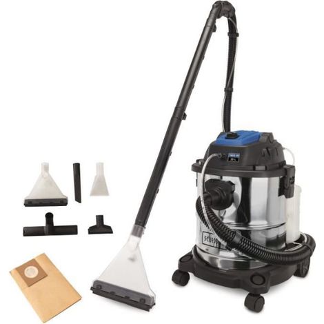Scheppach – Aspirateur injecteur extracteur 1600W – Cuve inox 20L – Aspiration eau et poussière – Fonction soufflage et pulvérisation (1/4)