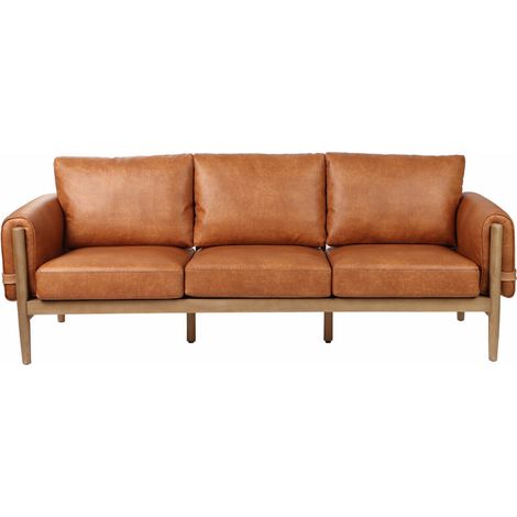 Sofa Fresno Pu 220X80X82 Marron (1/5)