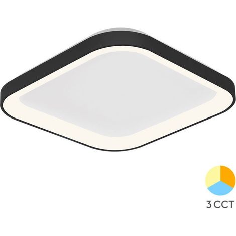 Plafonnier LED Bella 36W 3en1 4260lm – 480x480mm – Noir (1/5)