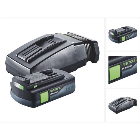 Festool – Batterie 18V 3.0Ah Li-Ion – 400g léger – Chargeur TCL 6 inclus – Affichage LED pour état de charge (1/5)