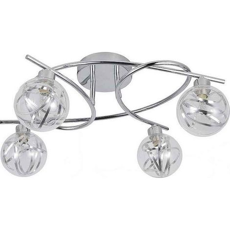 ABRILA  Plafon Varanasi Cromo De 4 Luces (1/3)