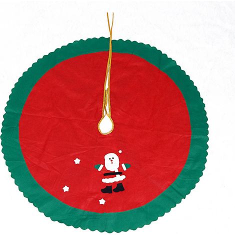 Tapis de sapin de Noël, jolie décoration de Noël, tablier de sapin de Noël de 90 cm de diamètre (1/5)