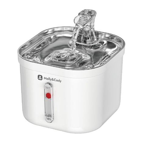 Molly&Cody SPRING Wasserbrunnen Edelstahl 2 Liter leise (1/5)