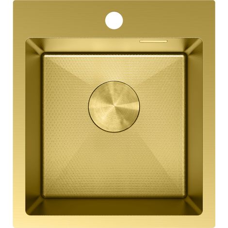 Mexen Solix lavello in acciaio inox monocamera 400 x 450 mm, oro HC - 6401401000-55HC (1/5)