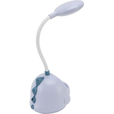 Petite lampe de bureau dinosaure protégeant les yeux, idéale pour les étudiants, les dortoirs, l'écriture, les lampes de chevet, rechargeable par USB, avec un joli porte-stylo intégré, coffret cadeau, (1/5)