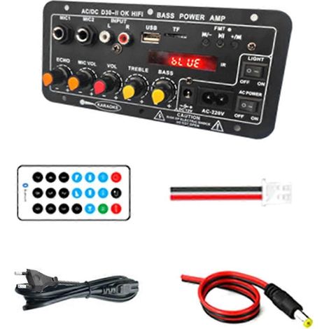 12V Digitaler Bluetooth-Verstärkerplatine mit Subwoofer und EU-Stecker (1/5)