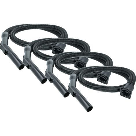 vhbw 4x Ersatz Schlauch kompatibel mit Cleanfix SW 25, SW 20, SW 15 Staubsauger - Flexibel, 2,2 m, Handgriff