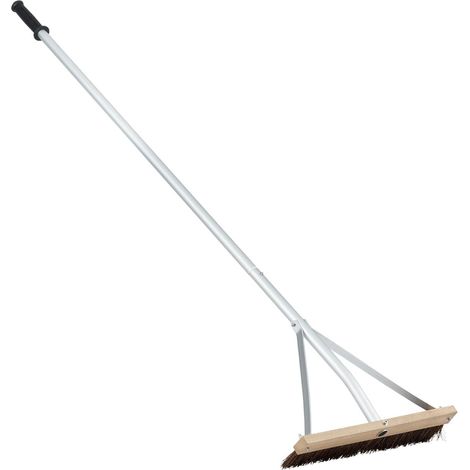 COSTWAY Spazzola per Tetto con Foglie, Scopa da Esterno Regolabile 165-626 CM con 5 Aste di Estensione in Alluminio Leggero, Rastrello per Tetto per Rimuovere Foglie, Aghi e Pigne (1/5)