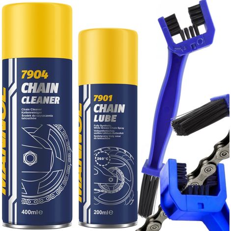 Kit desengrasante Mannol para la limpieza de cadenas de motocicletas y bicicletas. (1/5)