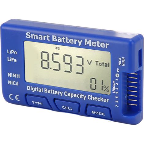 5-in-1 Digitaler Multifunktions-Batterietester mit LCD-Bildschirm zur Messung von Kapazität, Spannung, Balance und Widerstand (6,5 V–29,4 V)