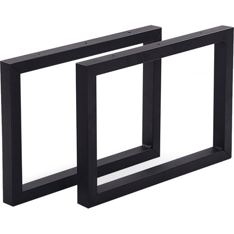 Set de 2 pieds de table rectangulaires en acier 35 x 50 cm