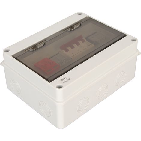 Boîtier de raccordement solaire photovoltaïque 1000 V 63 A avec interrupteur sectionneur, disjoncteur et fusible pour extérieur (1/5)