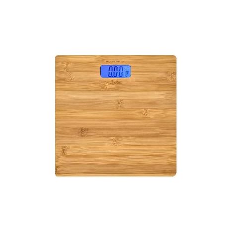 FPLUS bascula baño jata elec.hbas1489 bambu 180 kg. , Capacidad 180 kg. Graduación 100 g.
Superficie en bambú prensado de producción sostenible de 12 mm.
Visor “LCD” de gran tamaño