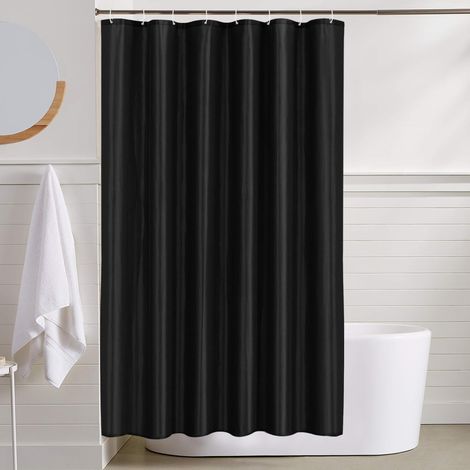1 Rideau De Douche, Polyester Imperméable, Anti-Moisissure, 120x200 Cm, Avec 8 Crochets, Pour Salle De Bain