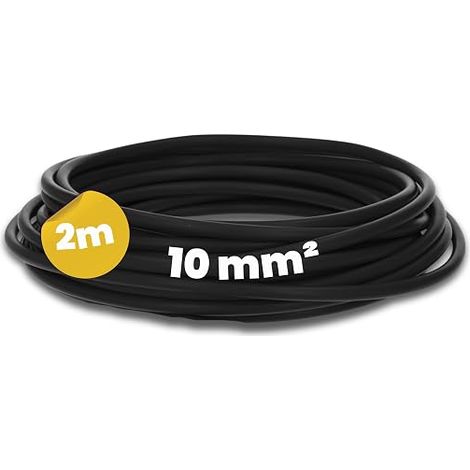 Cable H07V-K 10 mm² Black, Flexible Electric Wire Stranded