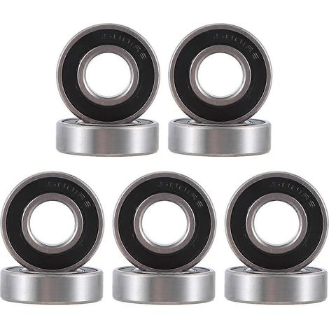 Roulement à billes à gorge profonde 6001RS 28 x 12 x 8 mm, lot de 10, argent/noir (1/4)