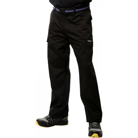 GOODYEAR Arbeitshose Mehrtaschenhose Schwarz/Königsblau 34 Langer Fit (1/5)