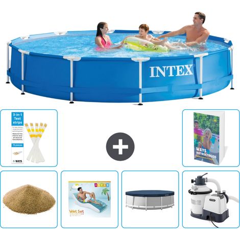 Frame Pool Rund - 366x76 cm - 7-teilig S23
