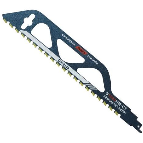 Lames de Scie Sabre, Lames de Scie Alternative en Carbure, Lames de Scie à Béton Aéré, Lames de Scie Professionnelles pour la Coupe de Brique Rouge et de Pierre (305mm)
