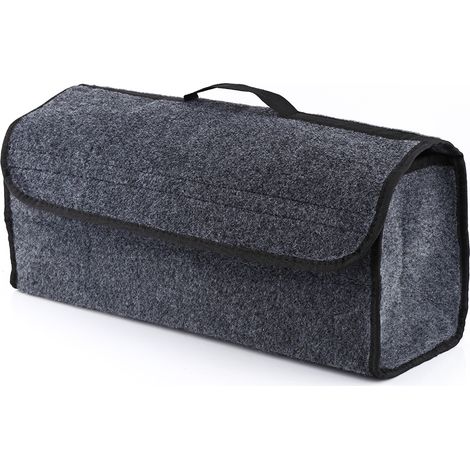 Sacoche de rangement arrière pour siège auto, organisateur de coffre, pochette de rangement pliable grise