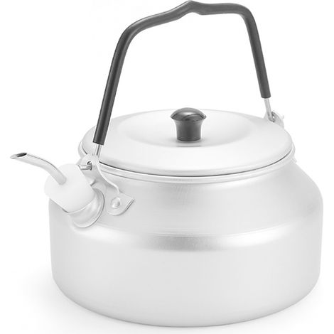 Bouilloire de camping portable, cafetière de camping légère en alliage d'aluminium avec bec verseur allongé pour les activités de plein air (1/5)