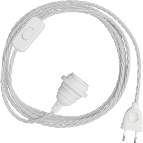Câbles créatifs - Câblage pour abat-jour torsadé SnakeBis - Douille et câble en tissu tressé