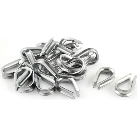 25 PIÈCES Argent Ton Edelstahl Câble Doigt pour 8mm 3/8 Zoll Fil (69aae4d92177dee89df37ad306a19a18)