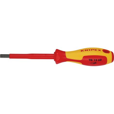 Draper 18779 KNIPEX 98 13 60 VDE Insulated Hexagon Screwdriver, 6.0 x 75mm