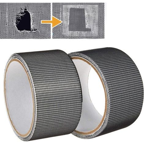 Cinta reparadora para mosquiteras,2 piezas de 5x200cm,Reparación de mosquiteras,Cinta adhesiva para mosquiteras,Cinta para ventanas (1/5)