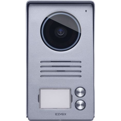 Vimar 40921.P2 Targa esterna audio/video in alluminio, per videocitofono vivavoce a colori LCD 7in con cornice parapioggia, 2 pulsanti, installazione a parete