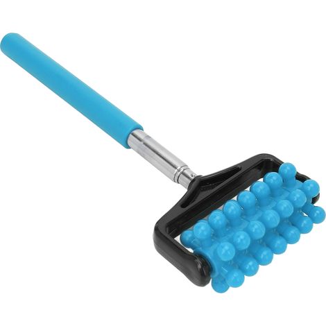 Bâton de massage dorsal télescopique pour hommes et femmes, idéal pour soulager les douleurs musculaires et les courbatures. Couleur : bleu ciel. Convient à une utilisation domestique. (1/5)