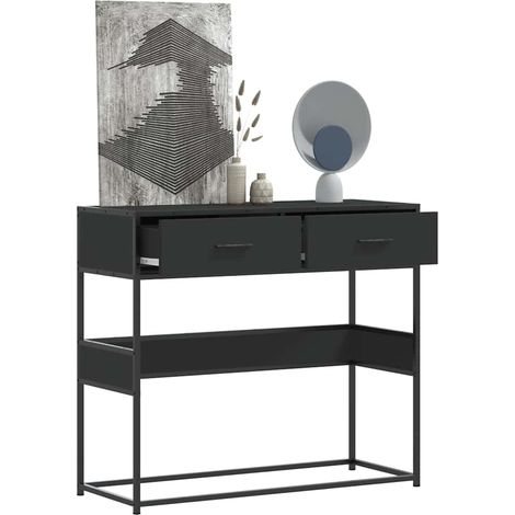 Konsolentisch Schwarz 90x35x80 cm Holzwerkstoff